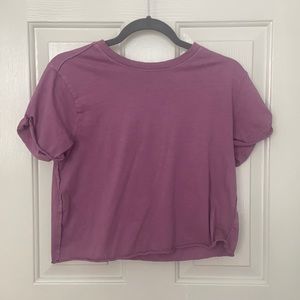 barley used cropped t-shirt